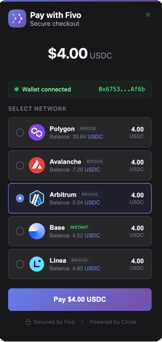 Fixed Amount checkout preview